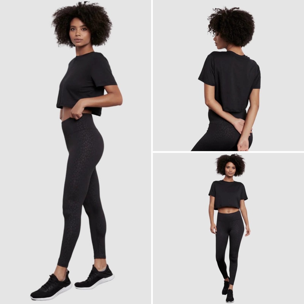 BCBGMaxAzria Kylie Crop Tee Black, NWT- Size XL